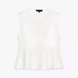 Nwt- Zara- sequin knit peplum top- small